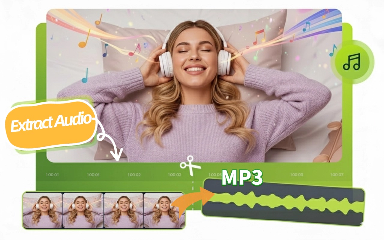 動画から数秒で音声を抽出